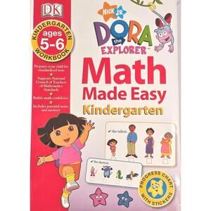 Dora the Explorer Kindergarten Workbook Math Made Easy Homeschool Tutor Teachers